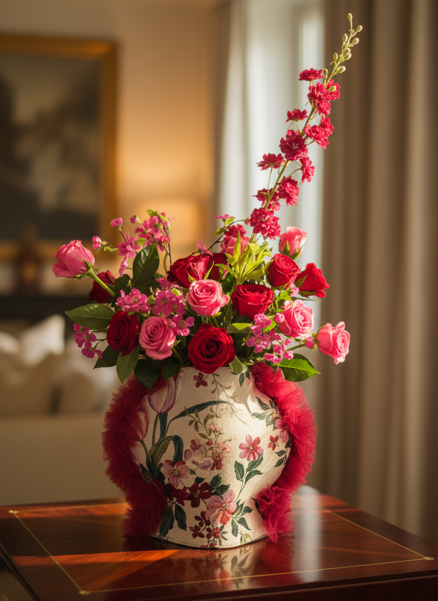 FLOWERS TULLE - S | VITU VASE COVER