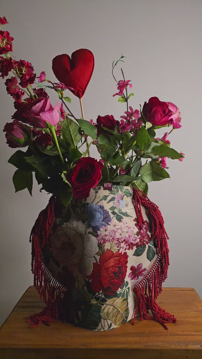 FLOWERS FRINGE - S | VITU VASE COVER
